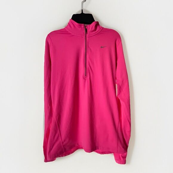 Nike Running Pullover Womens Size Small Pink Element Space Dye 1/4 Zip Athletic - Picture 1 of 13